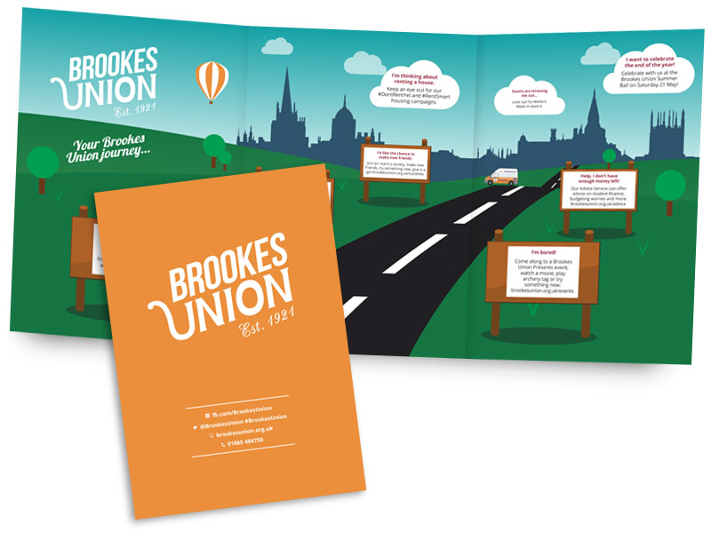 Fold-out guide to Brookes Union