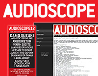 Audioscope logo, website and print advert