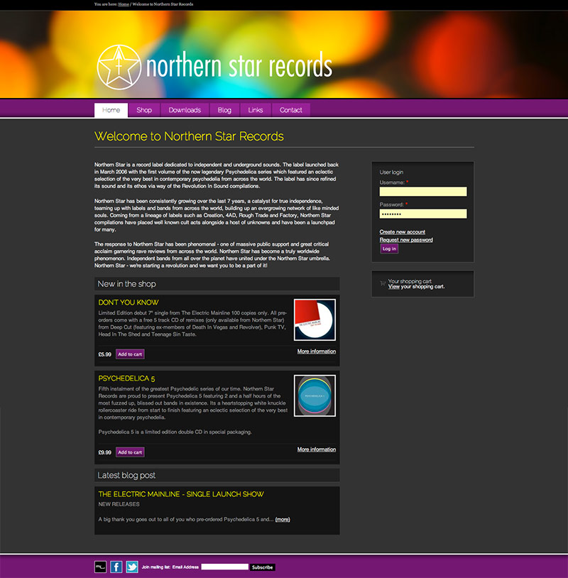 Northern Star Records website