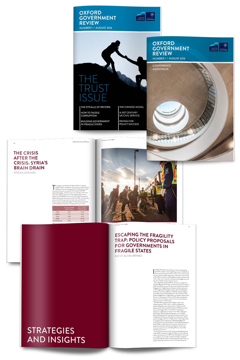 Oxford Government Review publication design