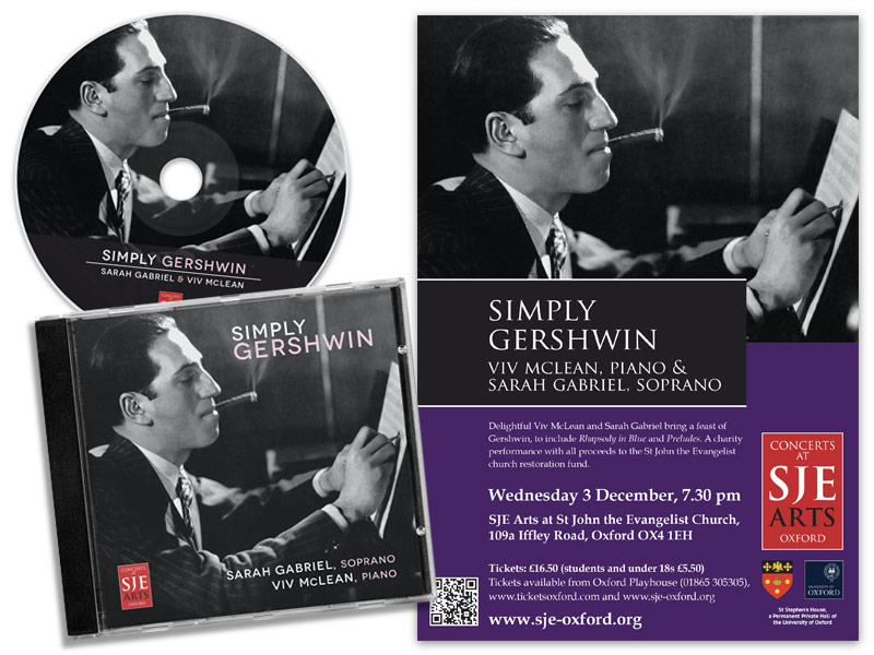Simply Gershwin CD packaging and poster